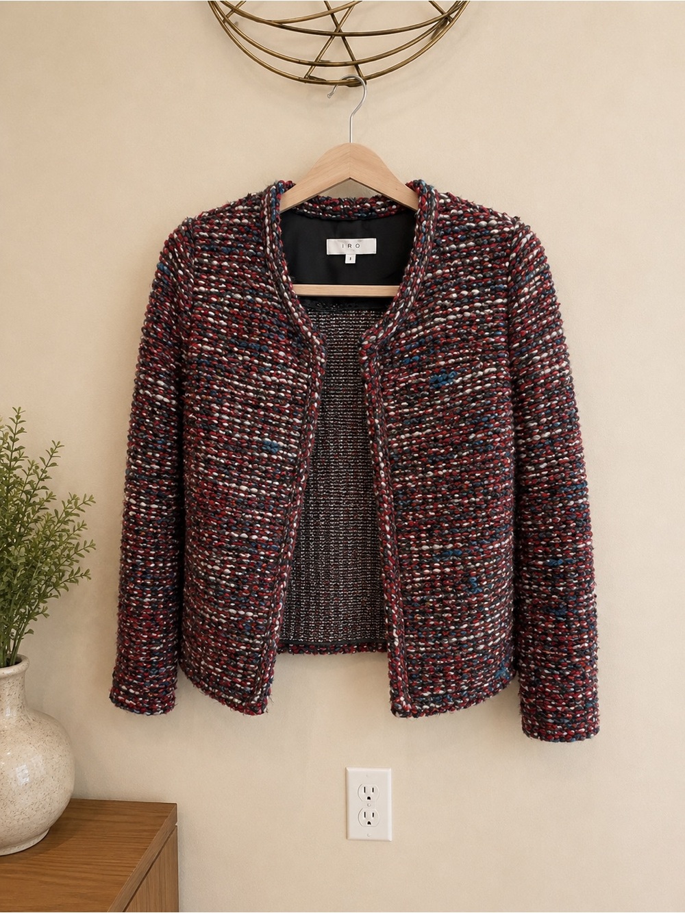 IRO Carene‎ Tweed Jacket In Multicolor Acrylic And Wool